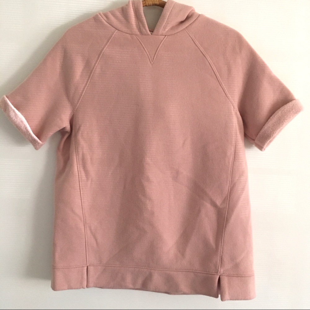 A New Day Short Sleeve Sweater with Hoodie